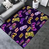 Retro Video Game Area Rug - 3D Printed Living Room Mat with Game Controller PatternNon-Slip Polyester Decor