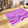 Retro Wavy Groovy Boho Area Rug for Chic Hippie Trippy 70s Home Decor