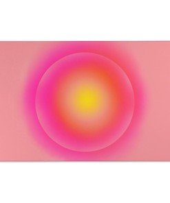 Retro-inspired Gradient Hot Pink Vortex Illusion Rug with Personalized Touch for Living Room or Bedroom
