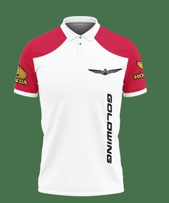 Rev up your style with our red Honda Gold Wing Nct-Lt personalized polo t-shirt