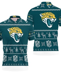 Rock Ugly Sweater Christmas and Jacksonville Jaguars Fandom with Polo Shirt All Over Print Shirt