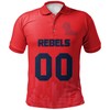 Rock a Bold Look with the NCAA Ole Miss Rebels Red Ombre Polo Shirt with Your Own Text