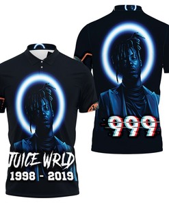 Rock the Neon Style with Juice Wrld 999 Never Die Rap Hip Hop on 3D All Over Print Polo Shirt