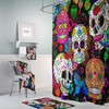 Rocking Color Sugar Skulls Forevermore Shower Curtain Set for a Vibrant and Gothic Bathroom Decor