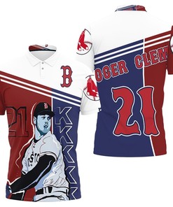 Roger Clemens Boston Red Sox 21 All Over Print Polo Shirt with Personalized Polo T-Shirt
