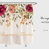 Romantic Flowers Shower Curtain for Bathroom, Customizable Waterproof Washable Bath Curtain with Floral Home Decoration