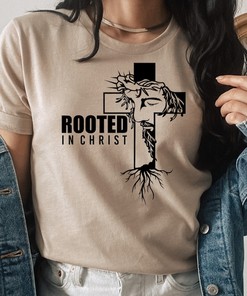 Rooted In Christ Tee - Bible Verse Christian Faith T-Shirt
