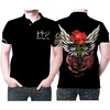 Rose Cross Lamb Angel Wings Polo Shirt - All Over Print 3D T-Shirt with Personalized Design and Breathable Fabric