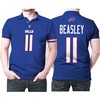 Royal Allover Polo Shirt with 3D Design of Cole Beasley #11: The perfect outfit for any game.