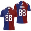 Royal Red Two Tone Polo Shirt with Dawson Knox #88: Show your love for a great Bills player.