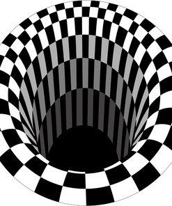 Rug 3D Vortex Optical Illusion Rug: Eye-Catching Trap Swirl Design for Your Living Room or Bedroom