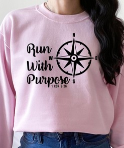 Run with Purpose Corinthians Tee - Jesus Christian Scripture T-Shirt