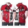 Run with Your Team's Logo Heartbeat with a Tampa Bay Buccaneers Logo Heartbeat Running 3D All Over Print Polo Shirt