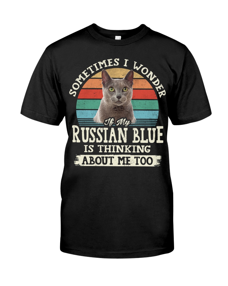 Russian Blue Thinking Of You Premium T-Shirt, Comfy Hoodie And Elegant Sweatshirt