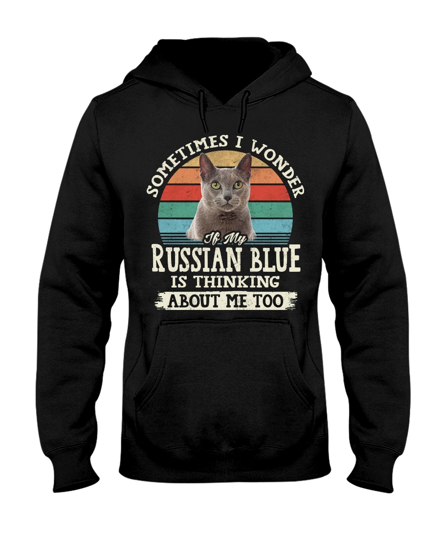 Russian Blue Thinking Of You Premium T-Shirt, Comfy Hoodie And Elegant Sweatshirt - Image 2