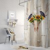 Rustic Antler Sunshine Crow Vintage Bathroom Shower Curtains, Optional Bath Towels Mat Bathroom Set
