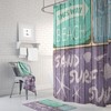 Rustic Beach Sign Coastal Shower Curtain, Bath Mat, Bath Towels Included for Best Shower Curtains Decor