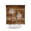 Rustic Brown Dandelion Shower Curtain for a Perfect Farmhouse Bathroom