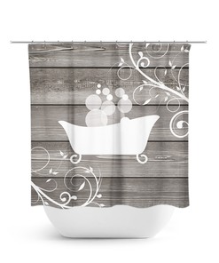 Rustic Farmhouse Shower Curtain, Farmhouse Bathroom Decor, Perfect Bathtub Curtain for Rustic Bathrooms