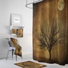 Rustic Grunge Tree Shower Curtain with Primitive Bath Decor