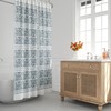 Rustic Tribal Shower Curtain with Minimalist Mid-Century Modern Design, Perfect for Ethnic Boho Bath Decor
