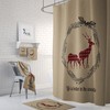 Rustic Woodland Buffalo Plaid Shower Curtain Set with Optional Bathroom Accessories