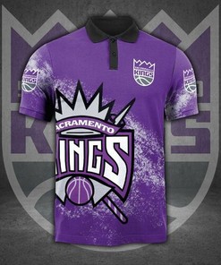 Sacramento Kings Athleisure Design 3D All Over Print Polo Shirt with Personalized 3D Polo Collar