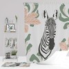 Safari Zebra Shower Curtain with Optional Bath Mat and Towels