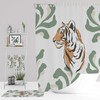 Safari Zebra Stripe Shower Curtain with Coordinating Bath Mat and Towels
