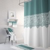 Sage Lace Pattern Shower Curtain with Optional Towels and Bath Mat
