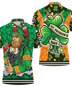 Saint Patricks Day Firefighter Fan 3D All Over Print Polo Shirt with Athleisure Design
