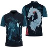 San And Her Wolf at Night: Princess Mononoke San And Her Wolf At Night 3D All Over Print Polo Shirt