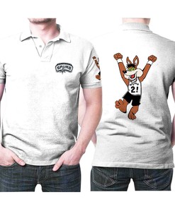 San Antonio Basketball Mascot White 3D All Over Print Polo Shirt with Athleisure Design