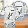 San Antonio Spurs 3D Breathable Fabric Polo Collar Shirt for NBA Fans