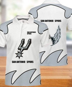 San Antonio Spurs 3D Breathable Fabric Polo Collar Shirt for NBA Fans