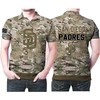 San Diego Padres Camouflage Veteran Us Flag All Over Print Polo Shirt with 3D T-Shirt Ideas