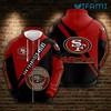 San Francisco 49ers All Over Print Zip Up Hoodie with Logo Design