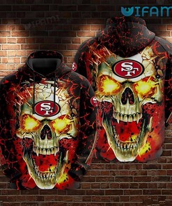 San Francisco 49ers Broken Skull All Over Print 3D Hoodie