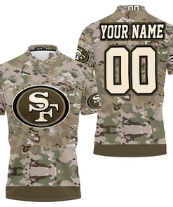 San Francisco 49ers Camouflage Veteran Personalized 3D All Over Print Polo Shirt with Breathable Fabric