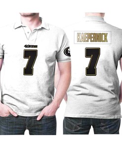 San Francisco 49ers Colin Kaepernick 7 And Their 100th Season, American Football Team Golden Edition Jersey Polo Shirt