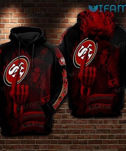 San Francisco 49ers Death Playing All Over Print Hoodie with Logo