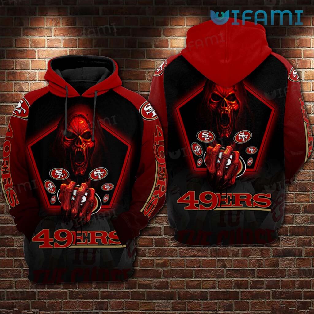 San Francisco 49ers Death Playing Logos All Over Print Hoodie