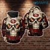 San Francisco 49ers Fire Eyes All Over Print Hoodie with Skull