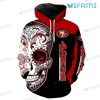 San Francisco 49ers Hoodie 3D All-Over Print Floral Skull Gift
