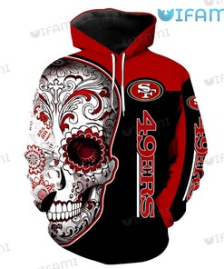 San Francisco 49ers Hoodie 3D All-Over Print Floral Skull Gift