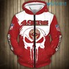 San Francisco 49ers Hoodie 3D All-Over Print Punisher Skull Gift