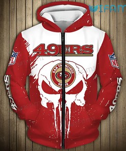 San Francisco 49ers Hoodie 3D All-Over Print Punisher Skull Gift