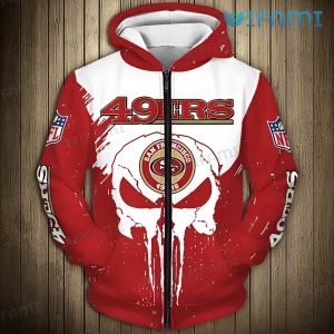 San Francisco 49ers Hoodie 3D All-Over Print Punisher Skull Gift - Image 2