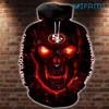 San Francisco 49ers Hoodie 3D All-Over Print Red Fire Skull Gift