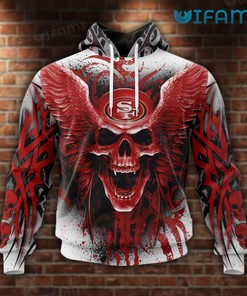 San Francisco 49ers Hoodie 3D All-Over Print Skull Angel Wings Gift